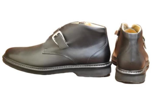 【Rinescante Valentiano22 ブラック】ベルトタイプチャッカブーツ